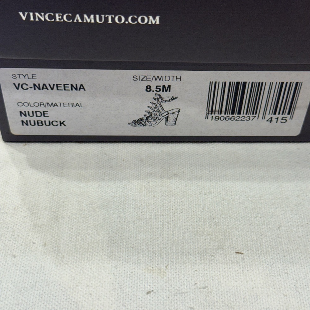 Vince Camuto VC-Naveena Women's Heels Color Nude Nubuck - Picture 9 of 12